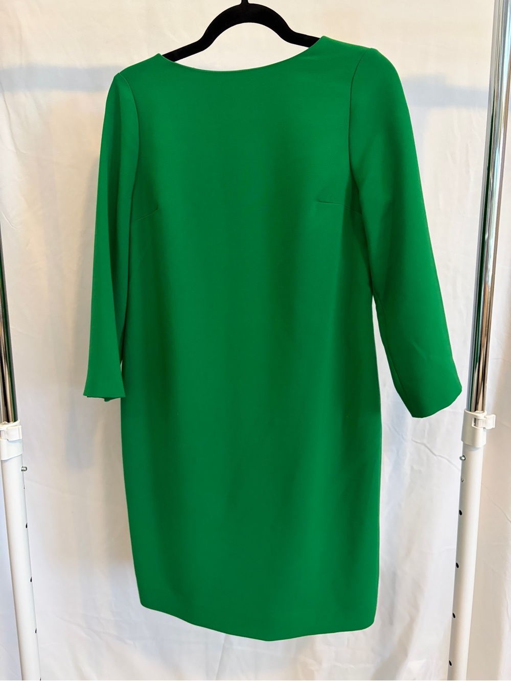 Hobbs London Emerald Green Long-Sleeve Shift Dress
